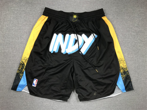 with Pocket Indiana Pacers Black NBA Shorts Basketball Shorts
