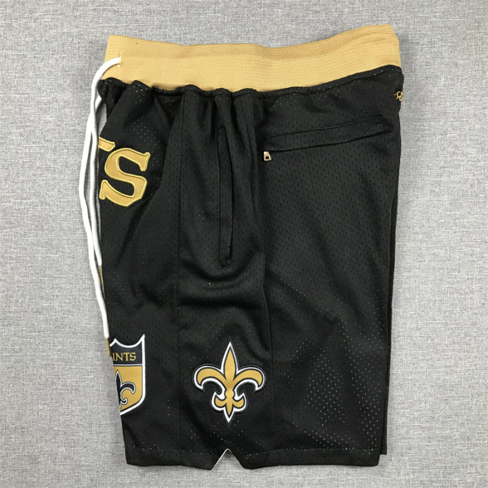 with Pocket New Orleans Saints Black NFL Shorts