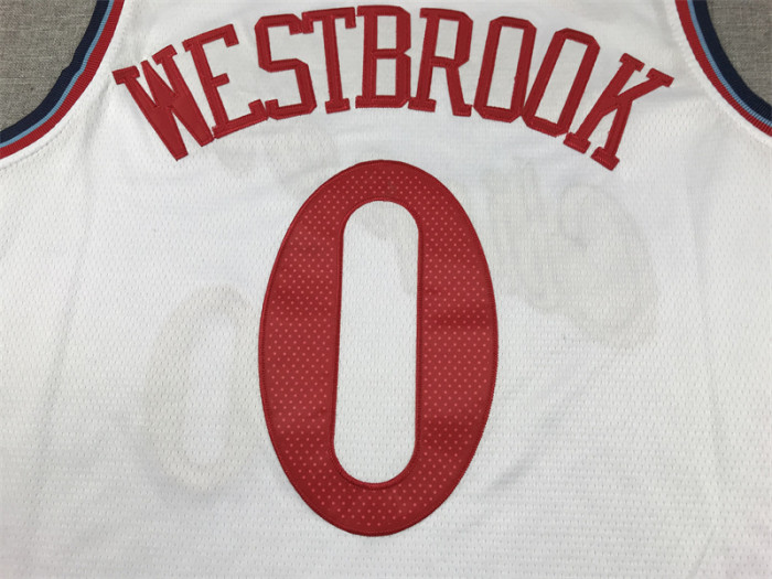 New Los Angeles Clippers 0 WESTBROOK White NBA Jersey Basketball Shirt