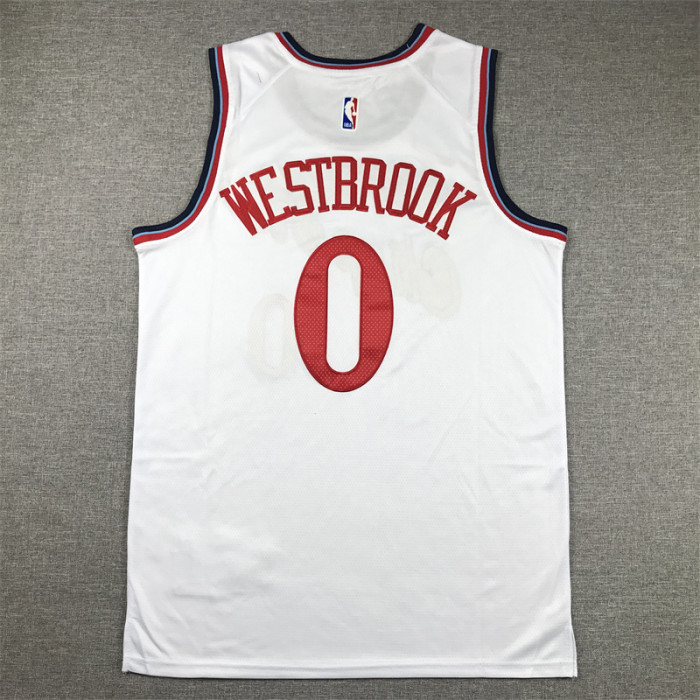 New Los Angeles Clippers 0 WESTBROOK White NBA Jersey Basketball Shirt