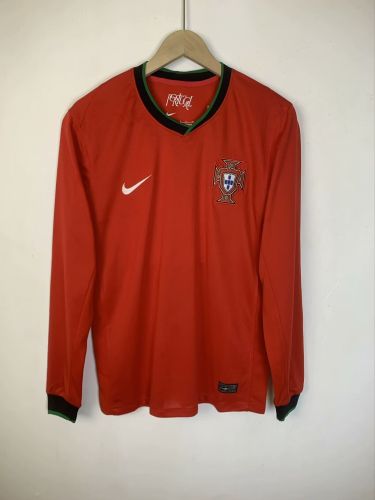 Long Sleeve Fan Version 2024 Portugal Home Soccer Jersey Football Shirt