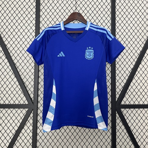 Women Argentina 2024 Away Soccer Jersey Girl Football Shirt