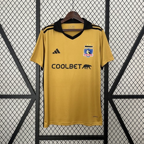 Fan Version 2024-2025 Colo-Colo Third Away Gold Soccer Training Jersey