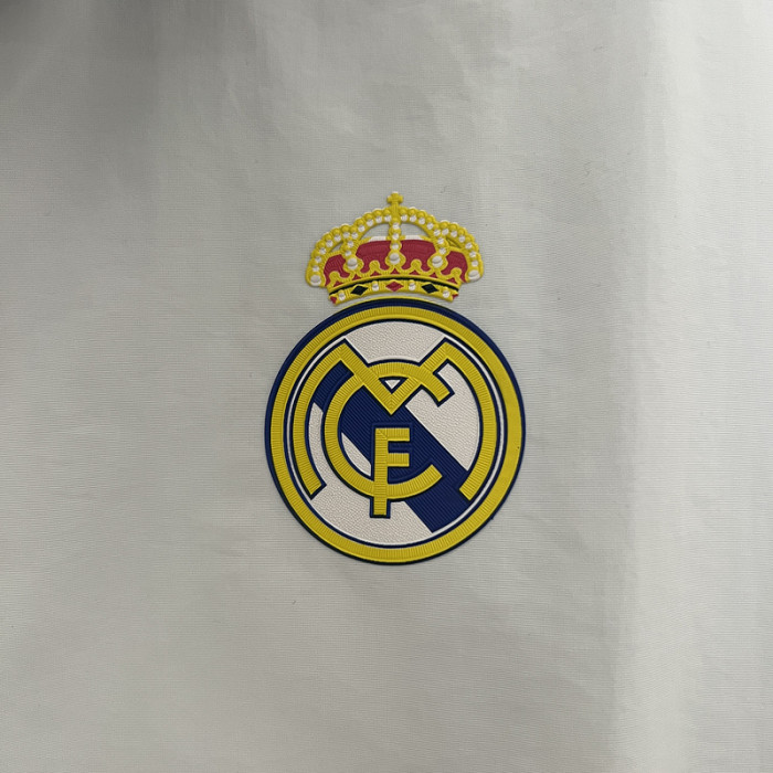 2024 Real Madrid White/Green Trench Coat Soccer Reversible Windbreaker Jacket