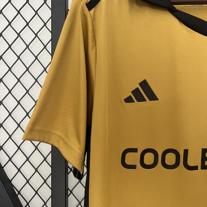 Fan Version 2024-2025 Colo-Colo Third Away Gold Soccer Training Jersey