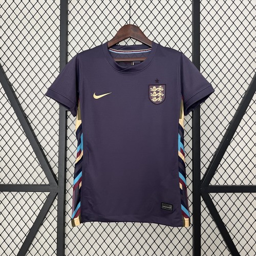 Women England 2024 Away Soccer Jersey Girl Football Shirt