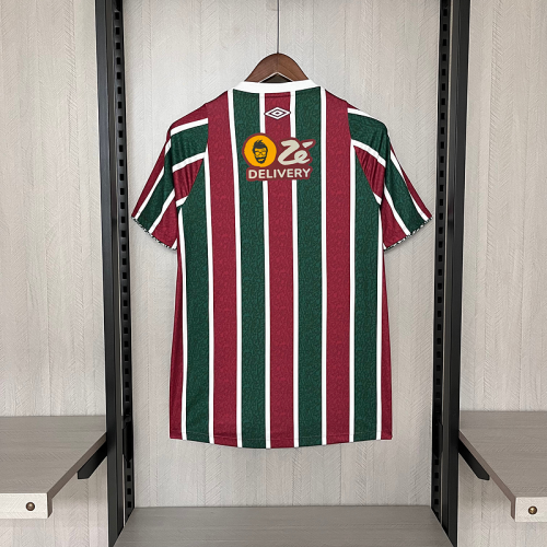 with Front Patch+All Sponor Logos Fans Version 2024-2025 Fluminense Home Soccer Jersey