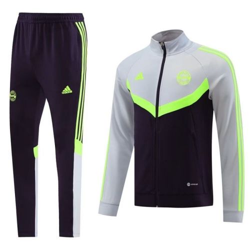 2024 Bayern Munich Black/Grey Soccer Training Jacket and Pants