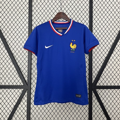Women 2024 France Home Soccer Jersey Girl Football Shirt