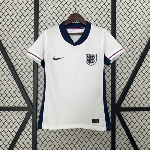 Women England 2024 Home Soccer Jersey Girl Football Shirt