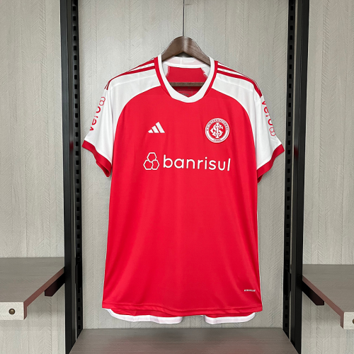 with All Sponor Logos Fans Version 2024-2025 Sport Club Internacional Home Soccer Jersey