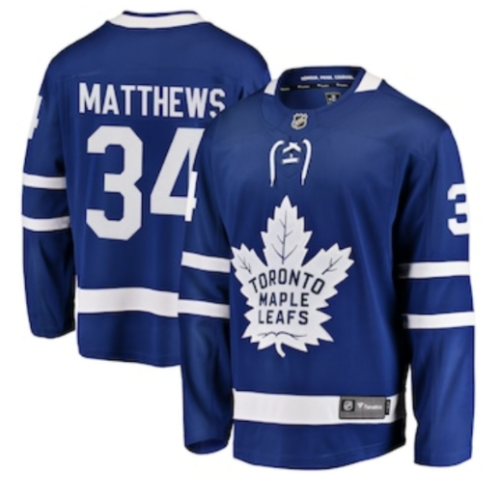Men's Toronto Maple Leafs 34 MATTHEWS Blue NHL Jersey