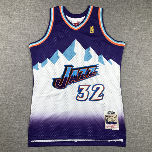 Mitchell&ness 1996-97 Utah Jazz 32 MALONE Purple NBA Jersey Seattle SuperSonics Basketball Shirt
