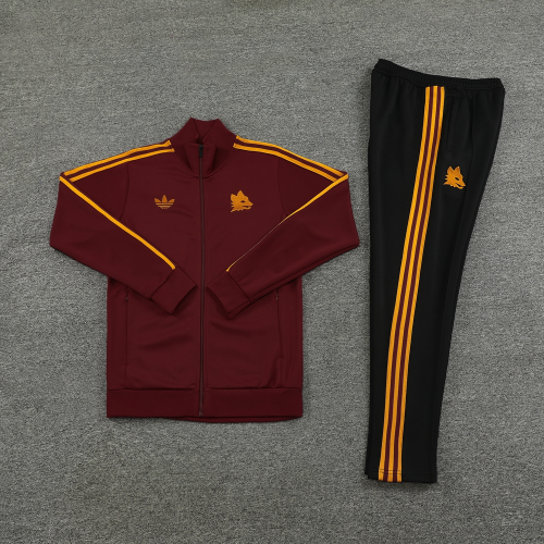 2024 As Roma Red Soccer Training Jacket and Pants