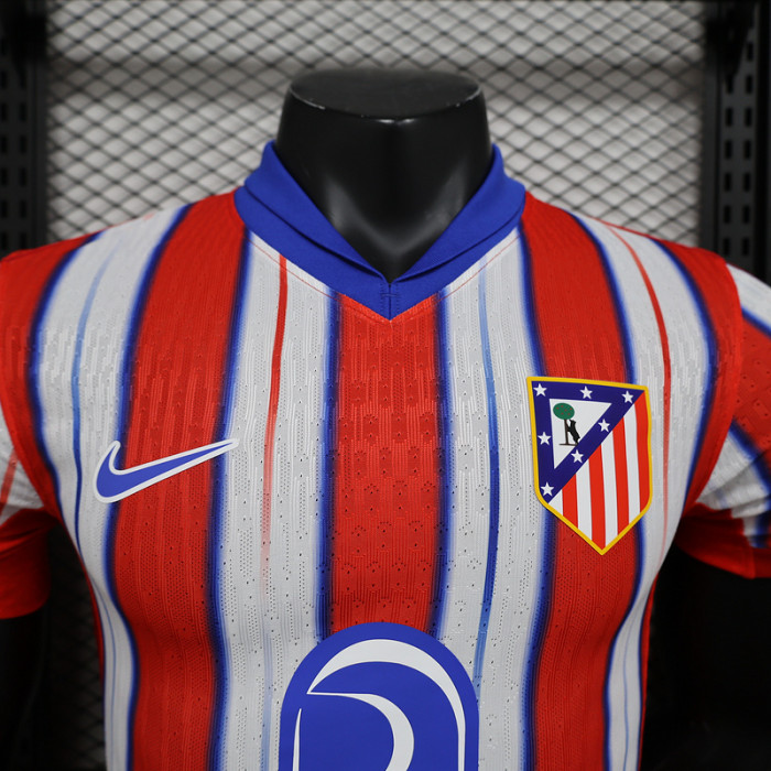 Player Version 2024-2025 Atletico Madrid Home Soccer Jersey Football Shirt
