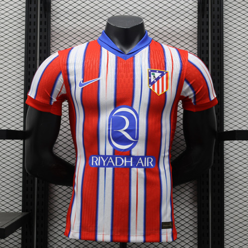 Player Version 2024-2025 Atletico Madrid Home Soccer Jersey Football Shirt