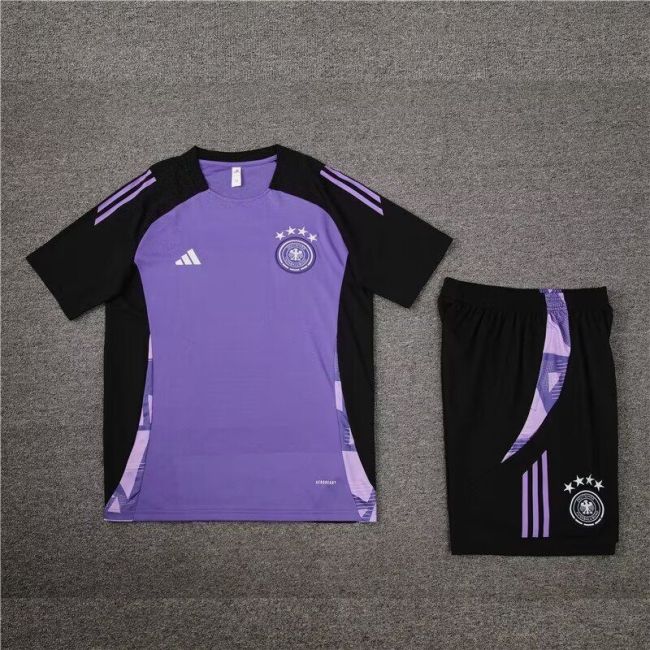 Adult Uniform 2024 Germany Purple Soccer Training Jersey and Shorts Football Kits