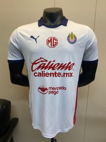 Player Version 2024-2025 Chivas Away White Soccer Jersey Football Shirt