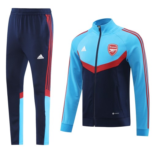 2024 Arsenal Black/Blue Soccer Training Jacket Football Jacket and Pants