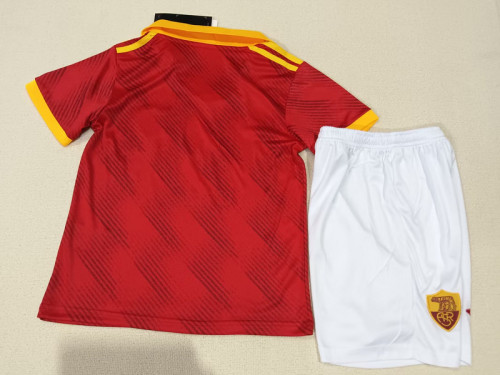 Youth Uniform Kids Kit As Roma 2023-2024 Derby Special Edition Soccer Jersey Shorts Child Football Set