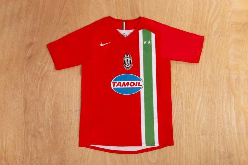 Retro Jersey 2005-2006 Juventus Away Red Soccer Jersey Vintage Football Shirt