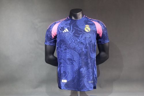 Player Version 2024 Real Madrid Purple Dragon Flower Soccer Jersey Real Football Shirt