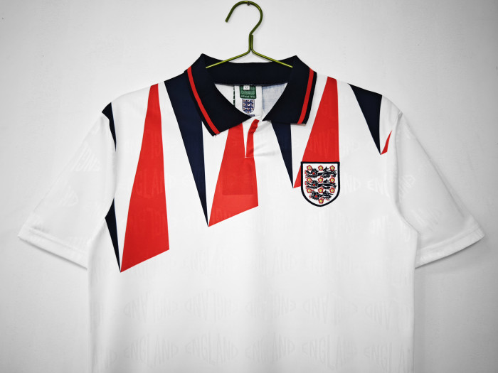 Retro Jersey 1992 England Home Soocer Jersey Vintage Football Shirt