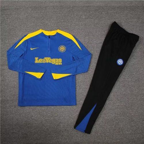 2024 Inter Milan Blue Soccer Training Sweater and Pants