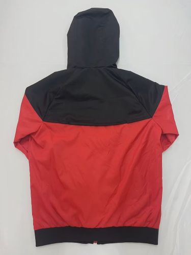 2024 AC Milan Red/Black Soccer Hoodie Football Windbreaker Jacket