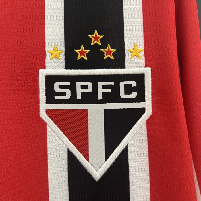 Long Sleeve 2024-2025 Sao Paulo Away Soccer Jersey LS Football Shirt
