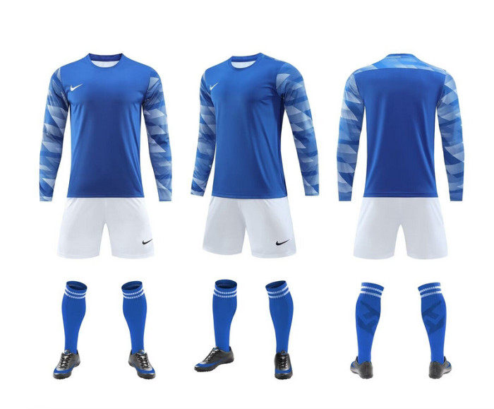 NK N013 Long Sleeve Blank Soccer Training Jersey Shorts DIY Cutoms Uniform