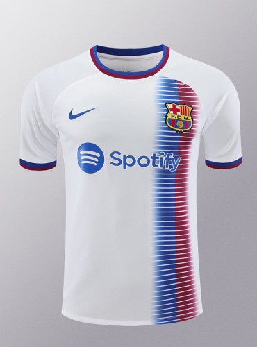 2024-2025 Barcelona White Soccer Training Jersey Football Pre-match Shirt