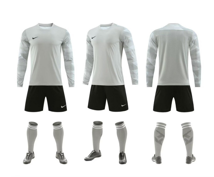 NK N013 Long Sleeve Blank Soccer Training Jersey Shorts DIY Cutoms Uniform
