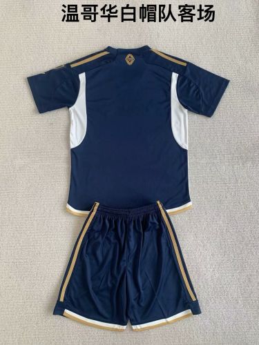 Youth Uniform Kids Kit Vancouver Whitecaps 2024-2025 Home Soccer Jersey Shorts Child Football Set