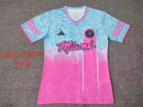 Fan Version 2024-2025 Inter Miami Pink/Blue Special Edition Soccer Jersey Football Shirt