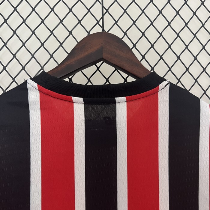 Long Sleeve 2024-2025 Sao Paulo Away Soccer Jersey LS Football Shirt