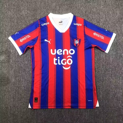 Fan Version 2024-2025 Cerro Porteño Home Soccer Jersey Football Shirt
