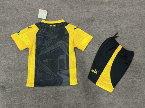Youth Uniform Kids Kit Borussia Dortmund 2024-2025 Special Edition Soccer Jersey Shorts BVB Child Football Set