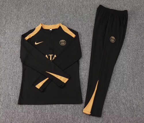 2024 PSG Black Soccer Training Sweater and Pants
