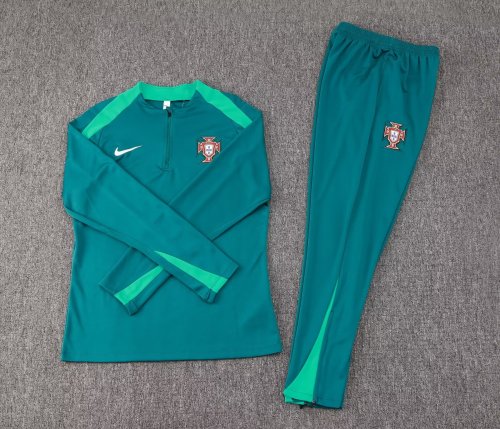 2024 Portugal Green Soccer Training Sweater and Pants