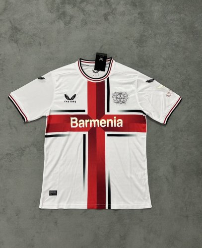 Fan Version 2024-2025 Bayer 04 Leverkusen Away White Soccer Jersey