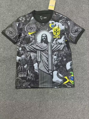 Fan Version 2024 Brazil Jesus Special Edition Soccer Jersey Brasil Football Shirt