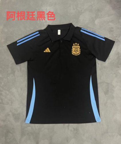 2024 Argentina Black Soccer Polo
