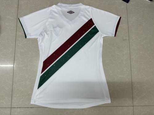 Women Fluminense 2024-2025 Away White Soccer Jersey Girl Football Shirt