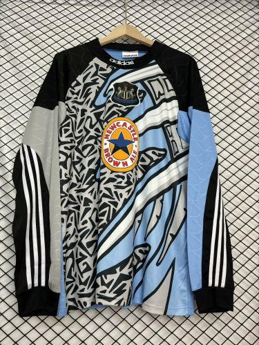 Long Sleeve Retro Jersey 1995-1996 Newcastle United Blue Goalkeeper Soccer Jersey Vintage Football Shirt