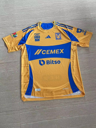 Player Version 2024-2025 Tigres UANL Home Soccer Jersey Football Shirt