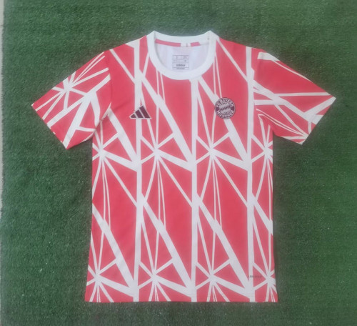 Fan Version 2024-2025 Bayern Munich Red/White Soccer Training Jersey Football Pre-match Shirt
