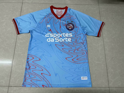 Fan Version 2024-2025 Bahia Blue Goalkeeper Soccer Jersey Football Shirt