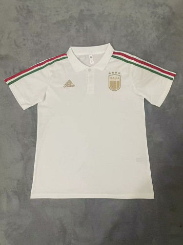 Italy 2024 White Soccer Polo