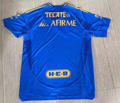 Player Version 2024-2025 Tigres UANL Away Blue Soccer Jersey Football Shirt